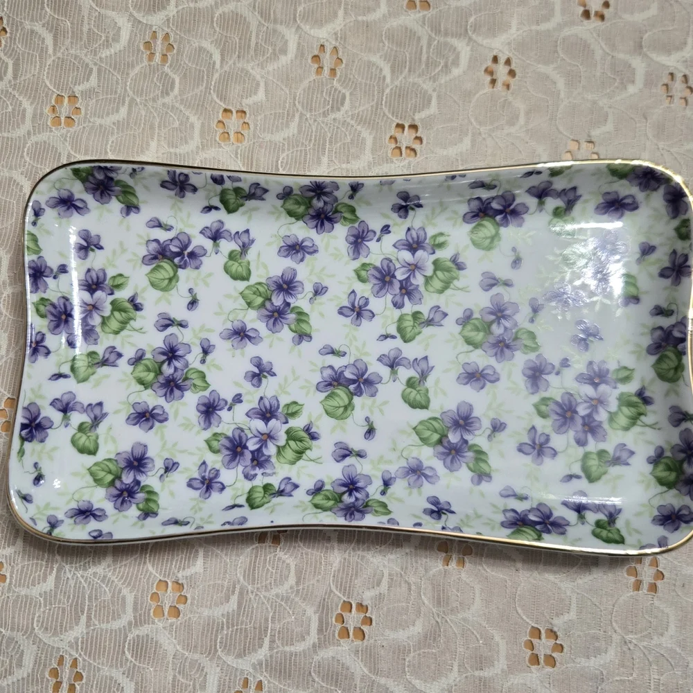 Vintage Lefton China Snack Plate